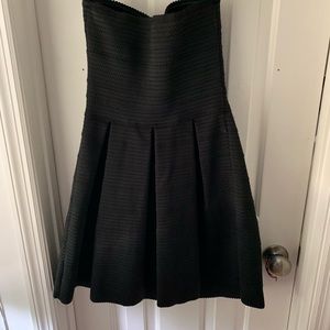 Black strapless dress